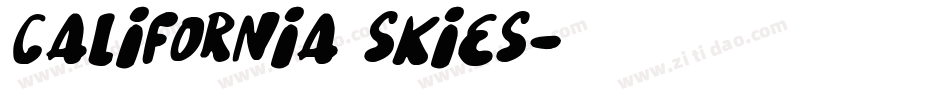 California Skies字体转换